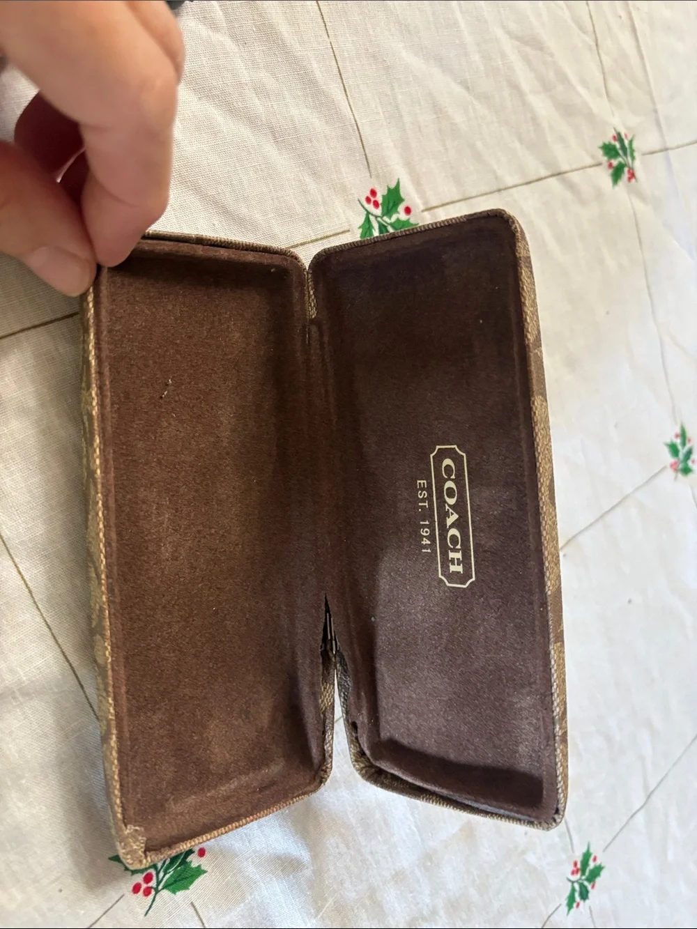 Coach brown patterned